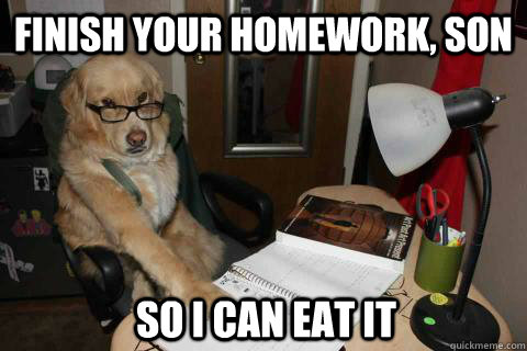 Finish your homework, son So I can eat it - Finish your homework, son So I can eat it  Misc