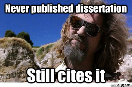 Never published dissertation Still cites it   Old Academe Stanley