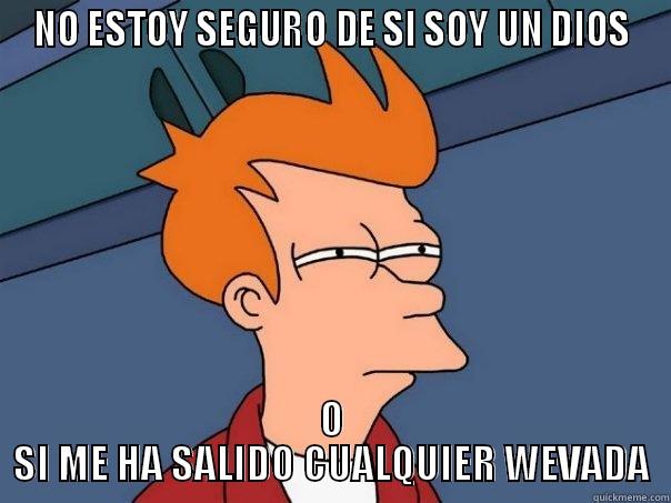 NO ESTOY SEGURO DE SI SOY UN DIOS O SI ME HA SALIDO CUALQUIER WEVADA Futurama Fry