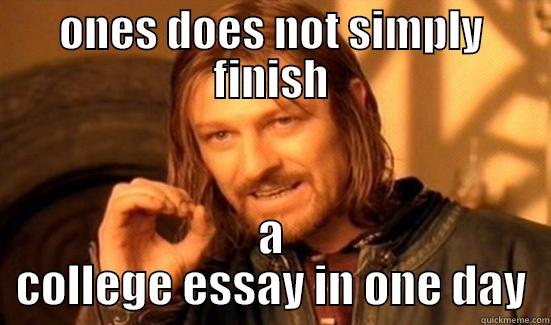 ONES DOES NOT SIMPLY FINISH A COLLEGE ESSAY IN ONE DAY Boromir