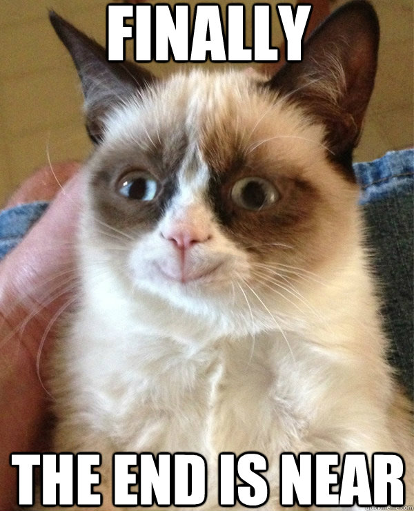 finally the end is near - finally the end is near  Ungrumpy Cat