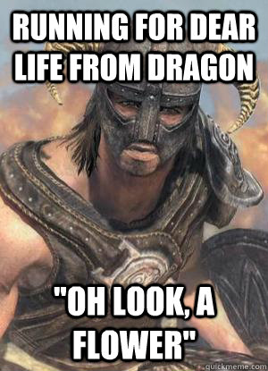 Running for dear life from dragon 