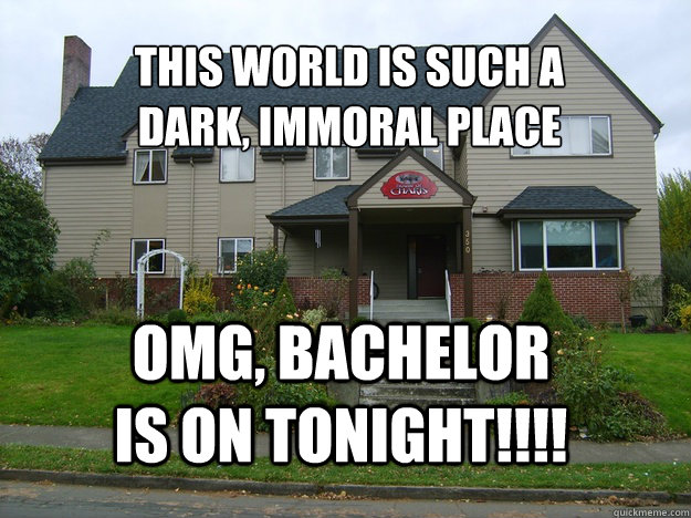 this world is such a
dark, immoral place omg, bachelor is on tonight!!!! - this world is such a
dark, immoral place omg, bachelor is on tonight!!!!  Charis