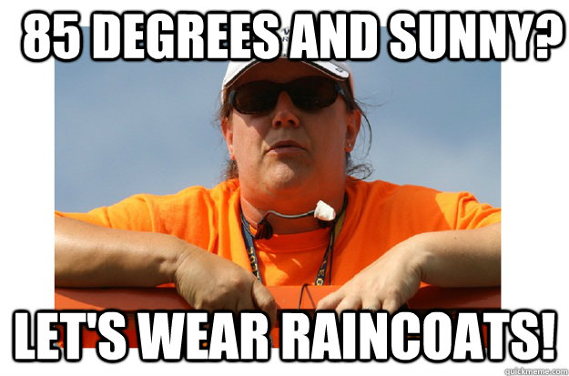 85 degrees and sunny? Let's wear raincoats! - 85 degrees and sunny? Let's wear raincoats!  Bev Logic