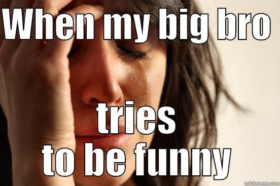 my big bro trying to be funny - WHEN MY BIG BRO  TRIES TO BE FUNNY First World Problems