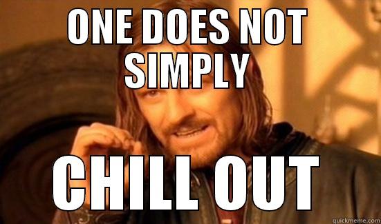 ONE DOES NOT SIMPLY CHILL OUT Boromir