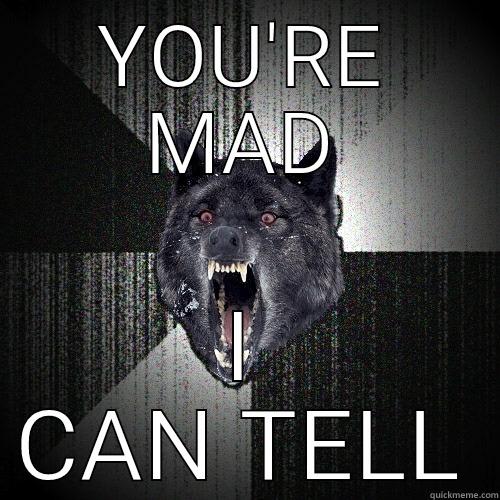 YOU'RE MAD I CAN TELL Insanity Wolf