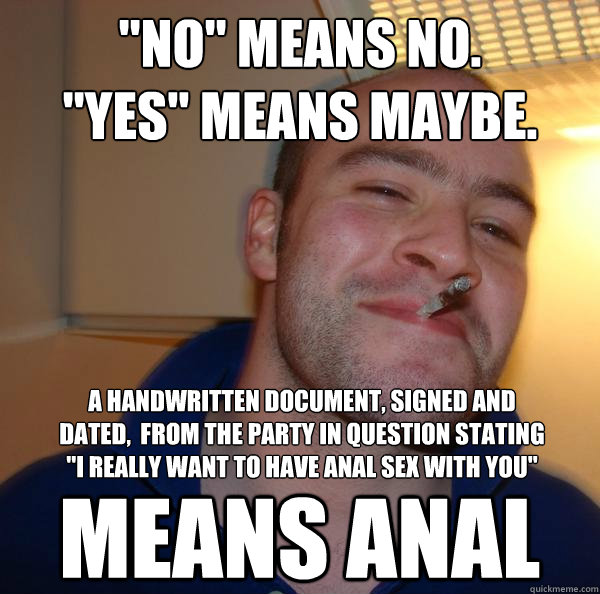 is cum in your butt ok anal sex yes or no