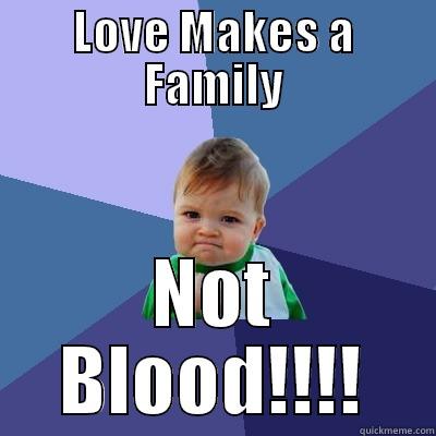 LOVE MAKES A FAMILY NOT BLOOD!!!! Success Kid