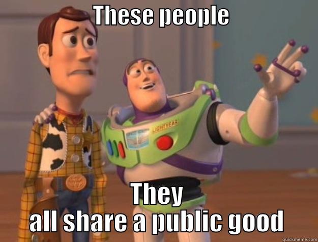                      THESE PEOPLE                     THEY ALL SHARE A PUBLIC GOOD Toy Story