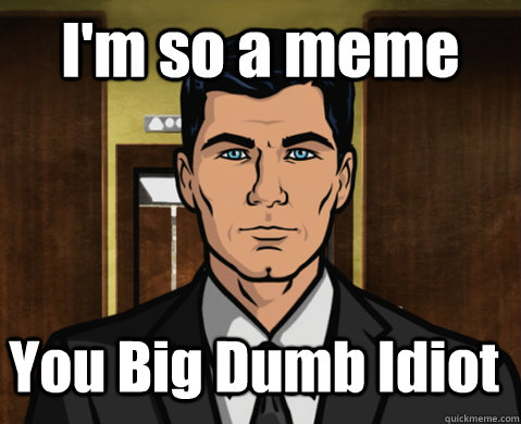 I'm so a meme You Big Dumb Idiot  