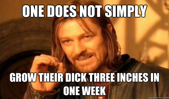 One Does Not Simply grow their dick three inches in one week  Boromir