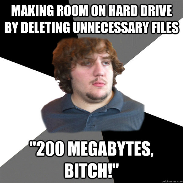 making room on hard drive by deleting unnecessary files 