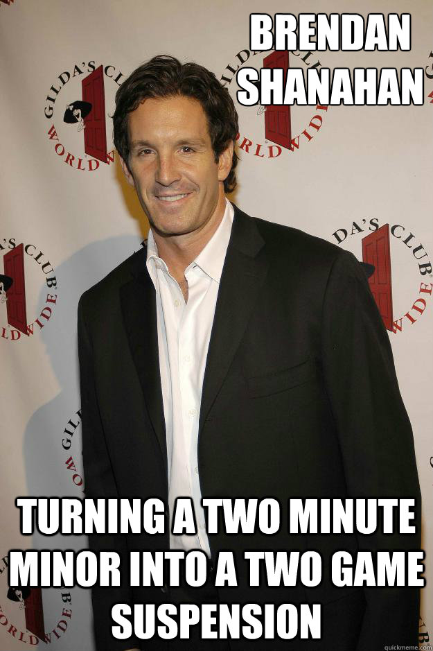 Brendan Shanahan Turning a two minute minor into a two game suspension  