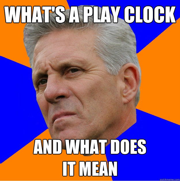 what's a play clock and what does
it mean  Uninformed Zook