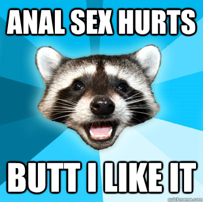 ANAL SEX HURTS BUTT I LIKE IT  Lame Pun Coon