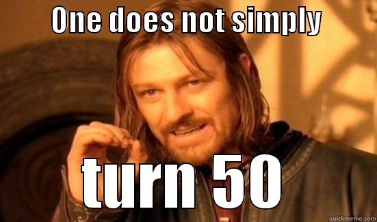 OVER THE HILL -          ONE DOES NOT SIMPLY           TURN 50 Boromir