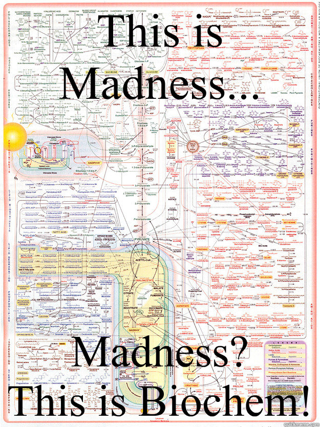 This is Madness... Madness?
This is Biochem!  This is Biochem