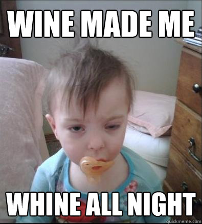 Wine made me whine all night  Party Toddler