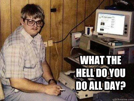 what the hell do you do all day?  