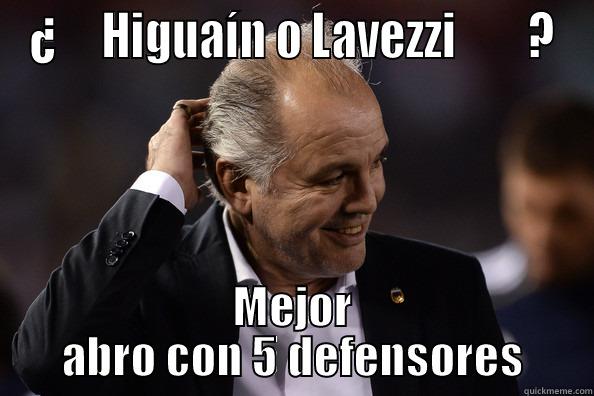 ¿     HIGUAÍN O LAVEZZI        ? MEJOR ABRO CON 5 DEFENSORES Misc