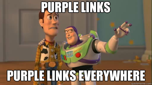 Purple links Purple links everywhere  Everywhere