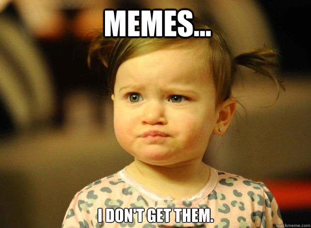 Memes... I don't get them.  Judgemental Toddler