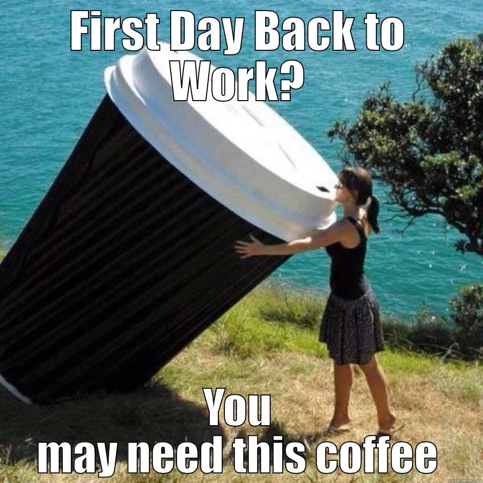 First Day At Work - FIRST DAY BACK TO WORK? YOU MAY NEED THIS COFFEE Misc