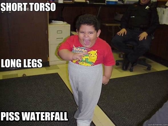 short torso long legs piss waterfall  