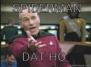 spiderman DAT ho -     SPIDERMAN            DAT HO        Annoyed Picard