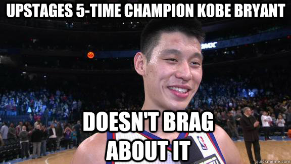 upstages 5-time champion kobe bryant doesn't brag about it - upstages 5-time champion kobe bryant doesn't brag about it  Good Guy Jeremy Lin