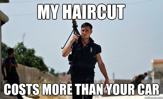 My Haircut costs more than your car  Ridiculously Photogenic Syrian Soldier