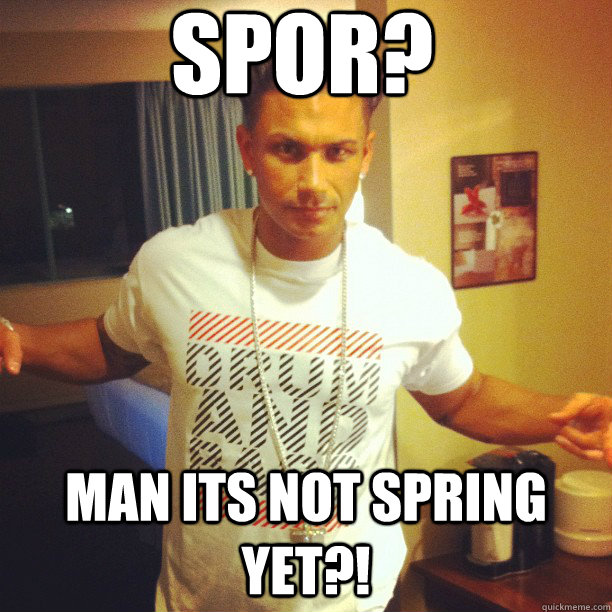 Spor? man its not spring yet?!  Drum and Bass DJ Pauly D