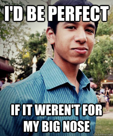 I'd be perfect if it weren't for my big nose  big nose debjit