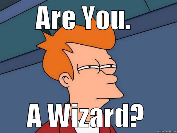 are you a wizard - ARE YOU.  A WIZARD? Futurama Fry