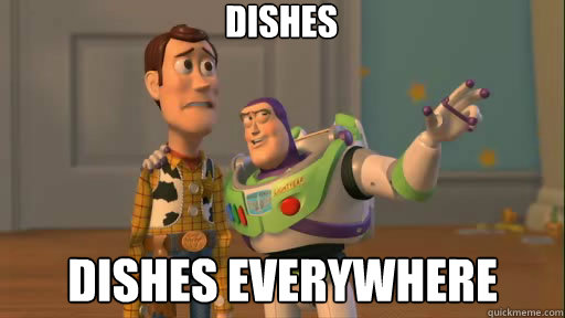 DISHES DISHES everywhere - DISHES DISHES everywhere  Everywhere