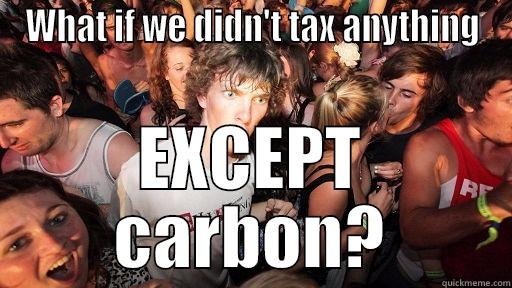 WHAT IF WE DIDN'T TAX ANYTHING EXCEPT CARBON? Sudden Clarity Clarence