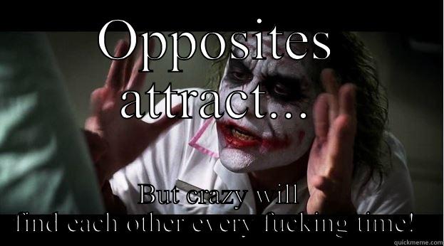 OPPOSITES ATTRACT... BUT CRAZY WILL FIND EACH OTHER EVERY FUCKING TIME!  Joker Mind Loss