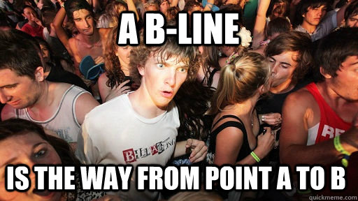 A B-Line is the way from point A to B  Sudden Clarity Clarence