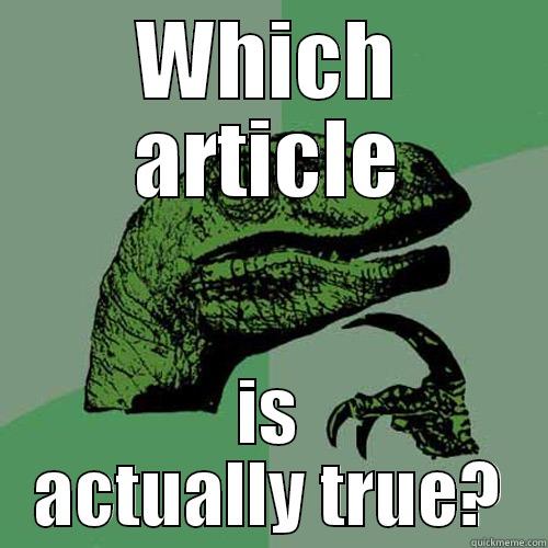 WHICH ARTICLE IS ACTUALLY TRUE? Philosoraptor