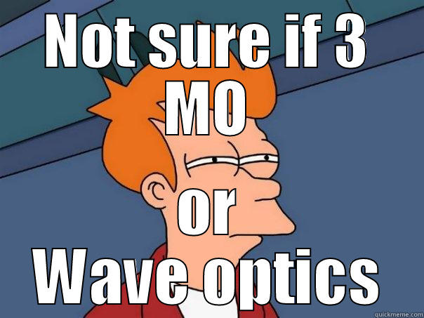 NOT SURE IF 3 MO OR WAVE OPTICS Futurama Fry