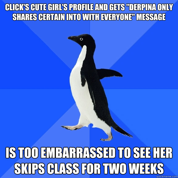 Click's cute girl's profile and gets 