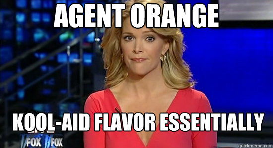 Agent Orange kool-aid flavor essentially   essentially megyn kelly