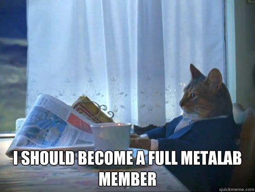  I SHOULD BECOME A FULL METALAB MEMBER  The One Percent Cat