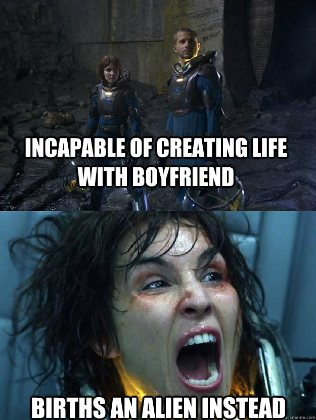 Incapable of creating life with boyfriend births an alien instead - Incapable of creating life with boyfriend births an alien instead  Angry Dr. Shaw