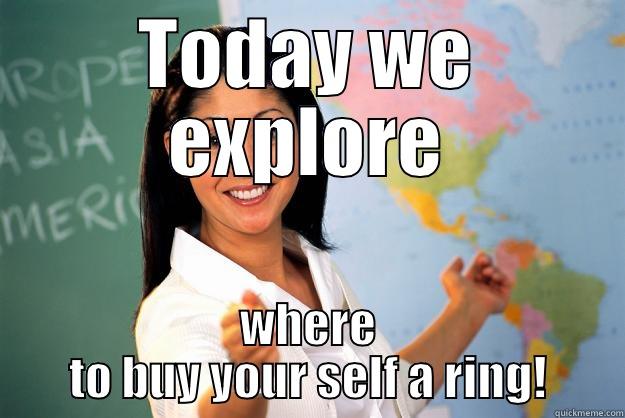 TODAY WE EXPLORE WHERE TO BUY YOUR SELF A RING! Unhelpful High School Teacher