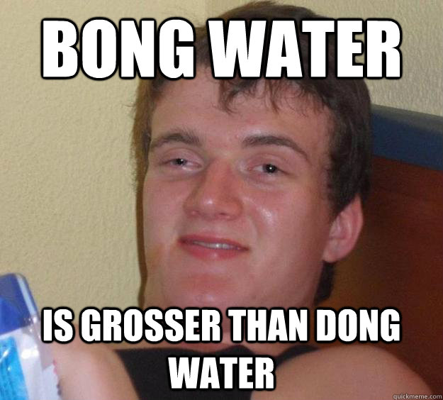 Bong water is grosser than dong water  10 Guy