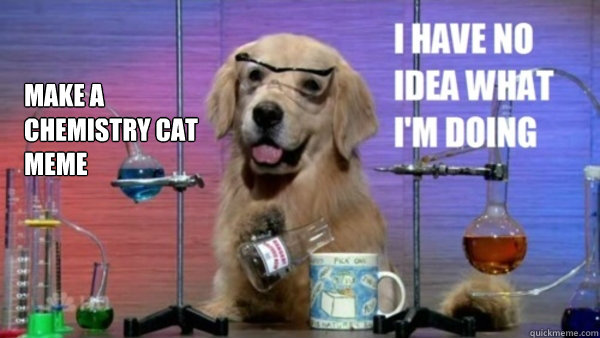 Make a Chemistry Cat meme   science dog