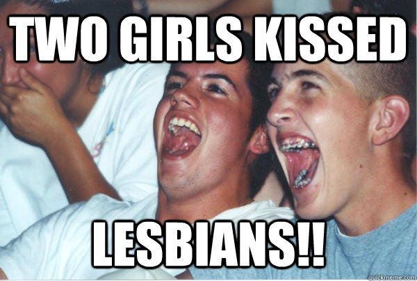Two girls kissed Lesbians!!  Immature High Schoolers
