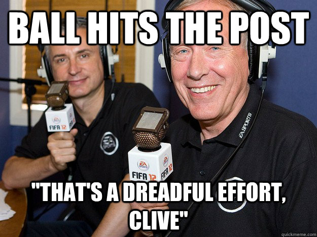 ball hits the post 